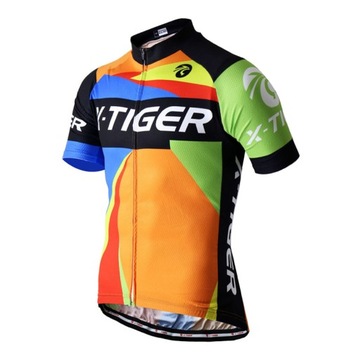 KOSZULKA ROWEROWA MĘSKA X-TIGER Z KIESZENIAMI LATO