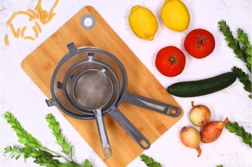 Ситечко кухонное, сито для муки с ручкой, 3 шт.