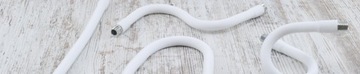 Biała elastyczna rurka M10x1 peszel do lampy Giętka rurka do lamp handmade