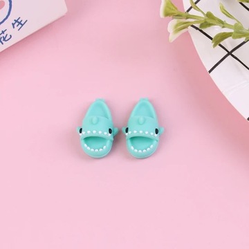 1:12 miniaturowy domek dla lalek 2 szt. Cute rekin pantofle buty dla lalek
