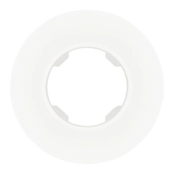 Ramka pojedyncza plastikowa, okrągła, biała, SOUL, SEU5001W