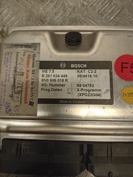 AUDI TT 1.8T ŘÍZENÍ MOTORU 8N0906018R