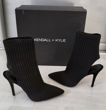 Kendall+kylie botki czarne bez pięty CUDNE roz 42