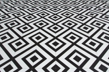 2,5м ЧЕРНО-БЕЛЫЙ КОВЕР ПВХ ТОЛЩИЙ БИНГО 250см