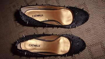 buty damskie wysoka szpilka - CATWALK - z kolcami przepiękne - rozm. 38 /x6