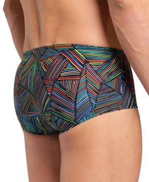Szorty kąpielowe Arena OVERVIEW SWIM LOW WAIST SHORT BLACK MULTI 75