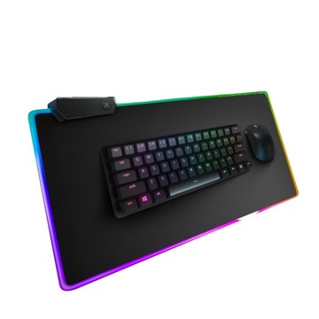 PODKŁADKA POD MYSZKĘ GAMINGOWA RGB DUŻA PODŚWIETLANA MATA NA BIURKO LED XXL