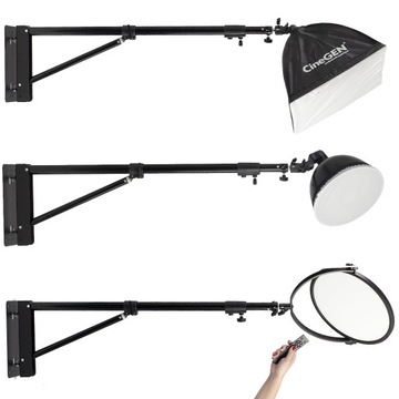 Wall&Rod - Składany Uchwyt Studyjny Sufitowo-Ścienny z regulacją 136cm