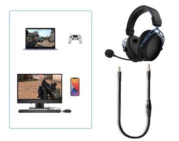 КАБЕЛЬ ДЛЯ НАУШНИКОВ KINGSTON HYPERX CLOUD ALPHA SILVER 1,5 м + ПУЛЬТ ПУЛЬТА