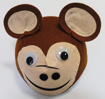 ШЛЯПА ОБЕЗЬЯНЫ, ПОДВИЖНЫЕ УШИ И ГЛАЗА, ВЫДАЮЩАЯСЯ ОБЕЗЬЯНА