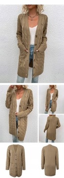 Женский длинный свитер с молнией спереди ЦВЕТА