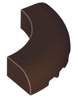 2 szt LEGO 24599 Dark Brown Round Corner 5x5x1