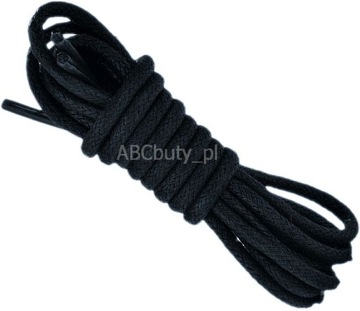 G9-42 CZARNE OKRĄGŁE SZNURÓWKI DO ADIDASÓW 140 CM