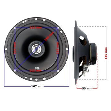 Двухэтажные автомобильные динамики JBL Stage1 61F 16,5 см 165 мм 200 Вт