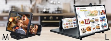 Экран ZOOM Magnifier для телефона Увеличитель до 12 дюймов с подставкой для телефона