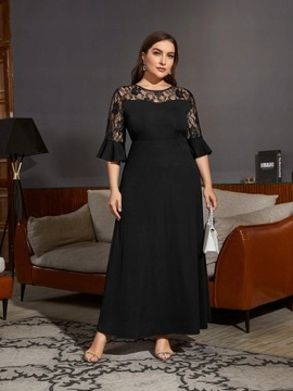 4XL Shein _S1H SUKIENKA MAXI Z KORONKĄ