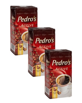 3 x Kawa mielona PEDRO'S ACTIVE 500 g