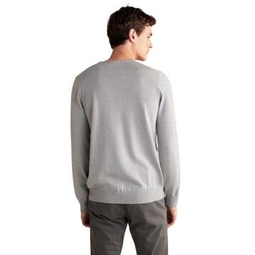 JOOP! - Sweter Damien z wełny merino w kolorze szarym XL