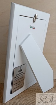 SREBRNA RAMKA NA ZDJĘCIE 10X15 KOMUNIA DZIEWCZYNKA GRAWER