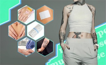 Защитная фольга для повязки для татуировки Second Skin 5 м x 15 см. Фольга