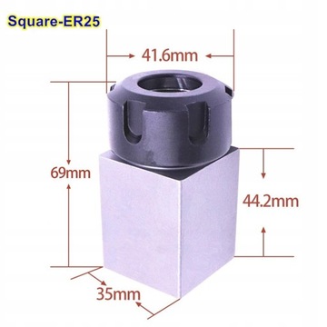 1PC kwadratowy uchwyt ER32 ER25 ER40 Chuck blok tw
