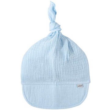 MUŚLINOWA CHUSTKA Z DASZKIEM CHUSTECZKA NIEMOWLĘCA NA GŁOWĘ BAWEŁNA JUKKI