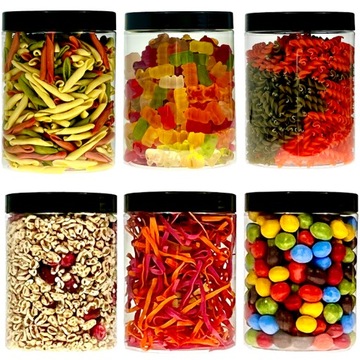 SŁOIK SŁOIKI PET 1L NA MAKARON 1000 ML 6 szt.