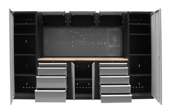 МЕБЕЛЬ ДЛЯ МАСТЕРСКОЙ КНИЖНЫЙ ШКАФ 325см РАБОЧИЙ СТОЛ ШКАФ ШКАФЫ ДЛЯ ИНСТРУМЕНТОВ