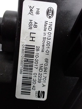 HALOGEN LEVÝ ORIGINÁLNÍ 6F0941701A SEAT IBIZA V 6F 18R