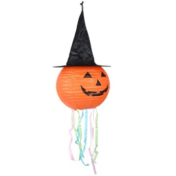 LATARNIA HALLOWEENOWA DO WNĘTRZA PAPIEROWE MATERIAŁY IMPREZOWE DEKORACJE OZDOBA
