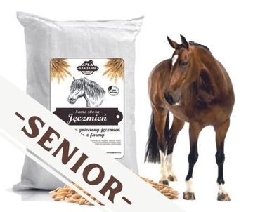 Jęczmień MOCNO GNIECIONY dla koni starszych - SAMFARM pasza dla seniorów