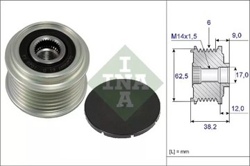 ALTERNÁTOR - SPOJKA JEDNOSMĚR SCHAEFFLER INA 535 0219 10
