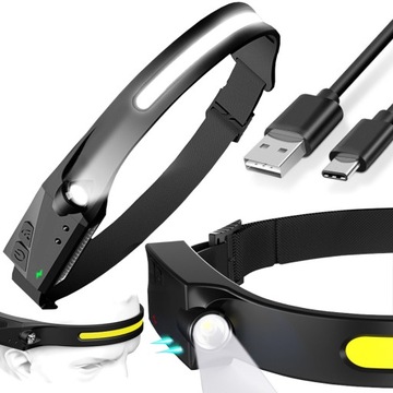 LATARKA CZOŁOWA LED MOCNA CZOŁÓWKA LED REGULOWANY PASEK