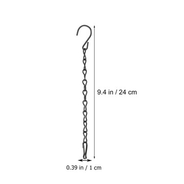 5 SZTUK 24CM ŻELAZNY ŁAŃCUCH WISZĄCY HACZYK R