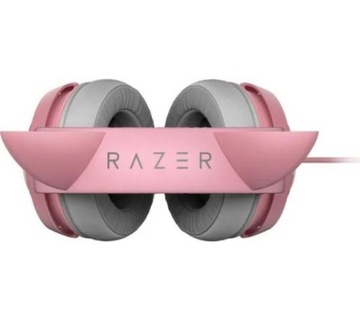Игровые наушники Razer Kraken Kitty Quartz Edition, розовые с кошачьими ушками