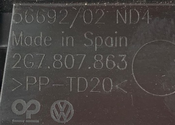 VW TAIGO VÝZTUHA NÁRAZNÍKU ZADNÍ 2G7807863