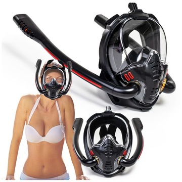MASKA DO NURKOWANIA PEŁNOTWARZOWA DO SNORKELINGU PŁYWANIA AntiFog L/XL