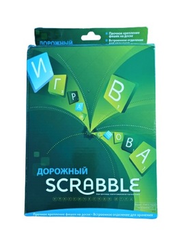 Gra Scrabble Travel RU (wyd. Mattel) podróżne, walizka, edycja rosyjska