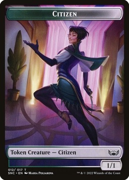 MtG: Citizen Token (Green and White 1/1) (xSNC)