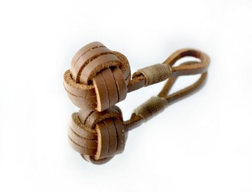 Кожаный брелок Брелок «Шар боцмана» Коричневый