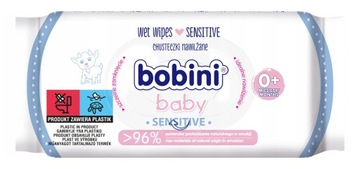 BOBINI CHUSTECZKI 0+ NAWILŻANE SENSITIVE 60szt