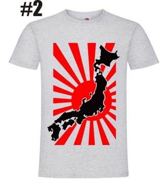 Japonia Flaga Mapa Koszulka T-shirt