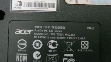 Acer Aspire V5-531 Pentium 967/ 6 ГБ 500 ГБ W7