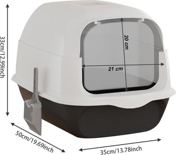 KUWETA DLA KOTA DUŻA Z FILTREM ŁOPATKA NA ŻWIREK ZABUDOWANA WYTRZYMAŁA