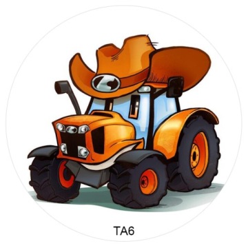 Вафли для торта TRAKTOR Принт 20 см круглая ферма для дня рождения