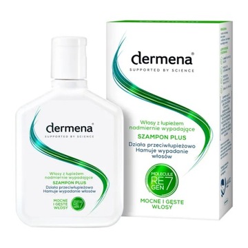 DERMENA PLUS szampon wypadanie włosów łupież 200ml