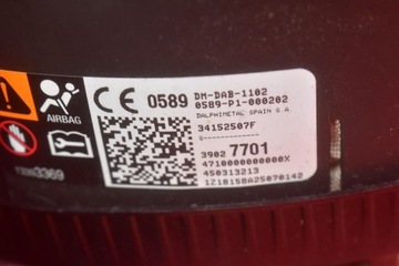 AIRBAG ULOŽENÍ VZDUCHOVÁ ŘIDIČE 34152507F OPEL CORSA E 14-20