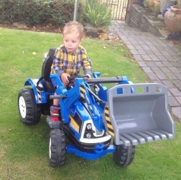 АККУМУЛЯТОРНЫЙ ТРАКТОР 12 В С ПОДВИЖНЫМ ЭКСКАВАТОРОМ 2x45 Вт