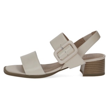 Caprice sandały Siena kremowe eleganckie skóra naturalna [Rozmiar: 38]