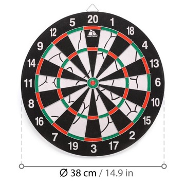 ДОСКА METEOR DART BOARD 17 дюймов, 6 дротиков, двусторонняя